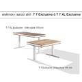 možné objednať stôl v šírke 115 cm alebo 150 cm / XL