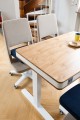 biely rastúci stôl T 7 Exclusive, šírka 115 cm, dubová pracovná doska