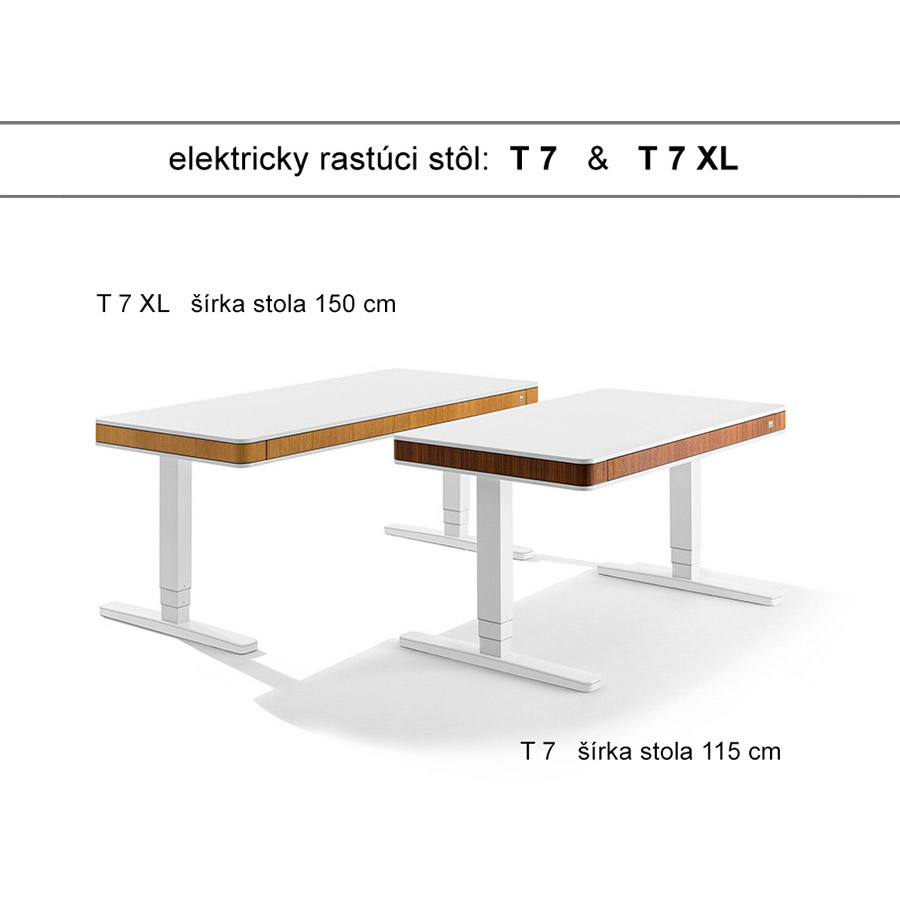 rastúci stôl na elektriku šírka 115 cm a 150 cm
