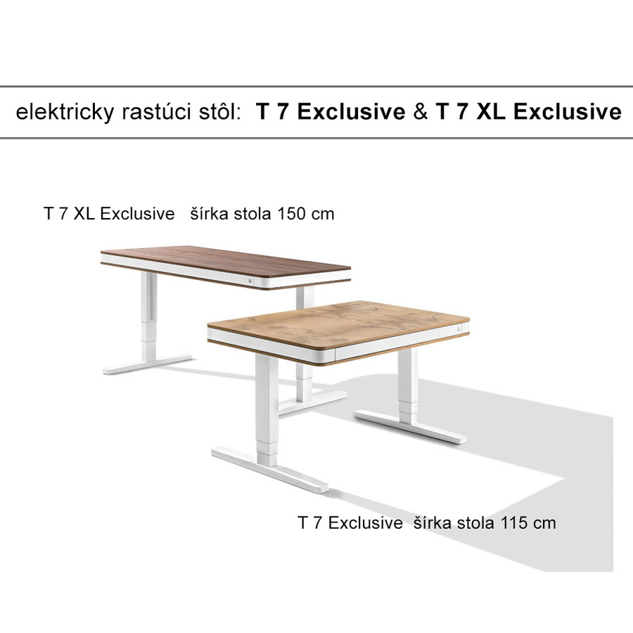 šírky stolov T7 Exclusive 