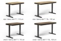 ukážka dvoch rozmerov stola T 7 Excluisive - šírka 115 cm / a T7 XL model - šírka 150 cm