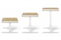 biely rastúci stôl T 7 XL Exclusive, šírka 150 cm, dubová pracovná doska