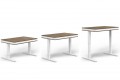 biely rastúci stôl T 7 XL Exclusive, šírka 150 cm, orechová pracovná doska